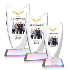 Singleton Full Color Prismatic Peaks Crystal Trophy - Custom Trophies