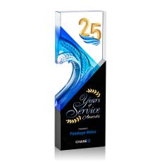 Baywel Full Color Black Rectangle Crystal Trophy - Custom Trophies