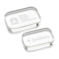 Halperin Rectangle Paperweight - Glass Trophies
