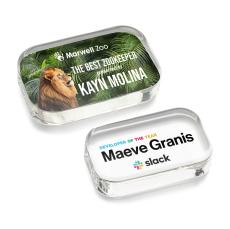 Halperin Rectangle Full Color Paperweight - Glass Trophies