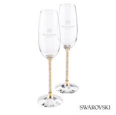 Swarovski Crystalline Toasting Flutes (Set of 2) - Champagne Glasses