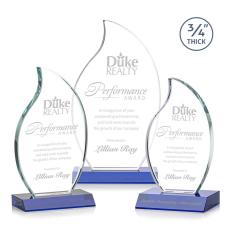 Summers Blue Flame Crystal Trophy - Crystal Trophies