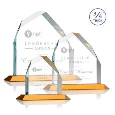 McDonald Peak Amber Peaks Crystal Trophy - Crystal Trophies