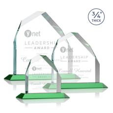 McDonald Peak Green Peaks Crystal Trophy - Crystal Trophies