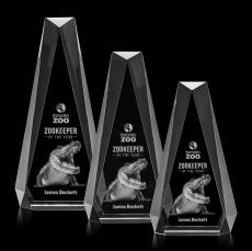 Carmel 3D Clear Polygon Crystal Trophy - Crystal Trophies