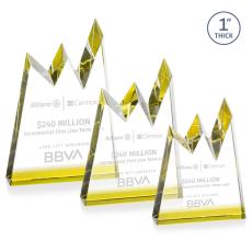 Alpine Gold Peaks Crystal Trophy - Crystal Trophies