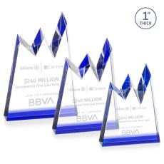 Alpine Blue Peaks Crystal Trophy - Crystal Trophies