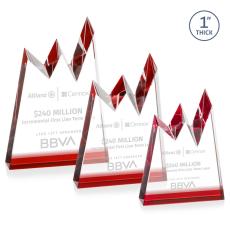 Alpine Red Peaks Crystal Trophy - Crystal Trophies