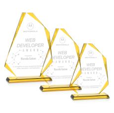 Hillmont Gold Unique Crystal Trophy - Crystal Trophies