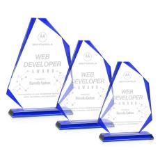 Hillmont Blue Unique Crystal Trophy - Crystal Trophies
