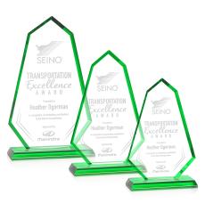 Pearson Green Unique Crystal Trophy - Crystal Trophies