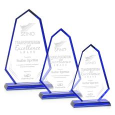 Pearson Blue Unique Crystal Trophy - Crystal Trophies