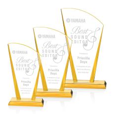 Merivale Gold Unique Crystal Trophy - Crystal Trophies