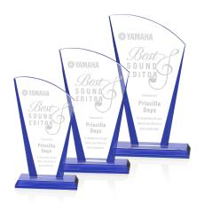 Merivale Blue Unique Crystal Trophy - Crystal Trophies