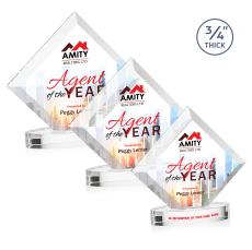 Carlson Full Color on Alberton Base Clear Crystal Trophy - Crystal Trophies