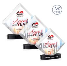 Carlson Full Color on Alberton Base Black Crystal Trophy - Crystal Trophies
