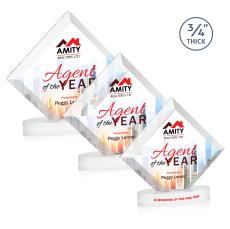 Carlson Full Color on Alberton Base Fagan Crystal Trophy - Crystal Trophies