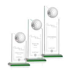 Employee Gifts - Jordan Golf Green Peaks Crystal Trophy