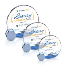 Staley Full Color Starfire/Chrome Circle Crystal Trophy - Custom Trophies
