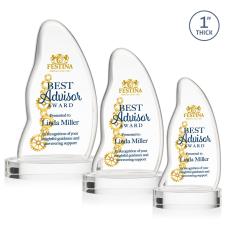 Beauford Full Color on Base Clear Unique Crystal Trophy - Custom Trophies