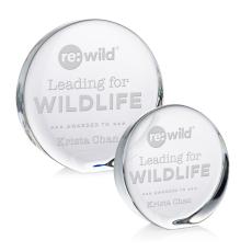 Murdock Disk Circle Crystal Trophy - Glass Trophies