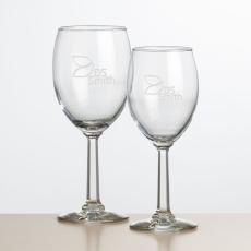 Leblanc Wine - Deep Etch - Wine Glasses