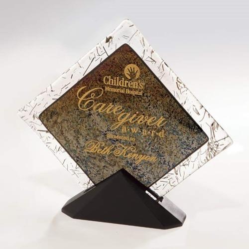 Awards and Plaques - Glass Trophies - Art Glass Trophies - Diamond Avery Glass Trophy