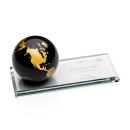 Dougherty Black Globe Crystal Trophy