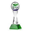 Williamson on Spirale Spire Base Green Towers Glass Trophy