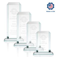 Carey Rectangle Crystal Trophy - Crystal Trophies