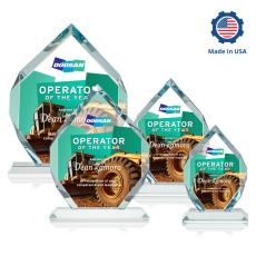 Diamond Diamond Full Color Polygon Crystal Trophy - Crystal Trophies