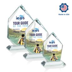 Boone Full Color Peaks Crystal Trophy - Crystal Trophies