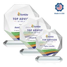Gregory Full Color Polygon Crystal Trophy - Crystal Trophies