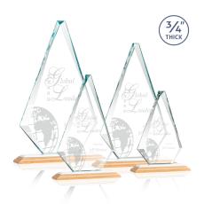 Crowell Bamboo/White Wood Trophy - Eco-Friendly Trophies