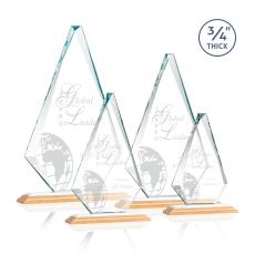 Crowell Bamboo/White Wood Trophy - Crystal Trophies
