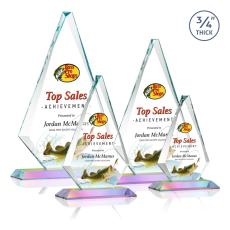 Employee Gifts - Crowell Full Color Prismatic Diamond Crystal Trophy