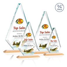 Crowell Full Color Bamboo/White Wood Trophy - Eco-Friendly Trophies