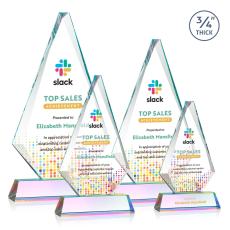 Crowell Full Color on Helton Prismatic Crystal Trophy - Crystal Trophies