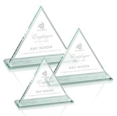 Melton Jade Pyramid Glass Trophy - Glass Trophies