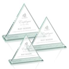 Melton Jade Pyramid Glass Trophy - Glass Trophies