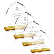 Emery Amber Peaks Crystal Trophy - Crystal Trophies