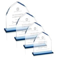 Emery Sky Blue Peaks Crystal Trophy - Crystal Trophies