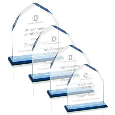 Emery Sky Blue Peaks Crystal Trophy - Crystal Trophies