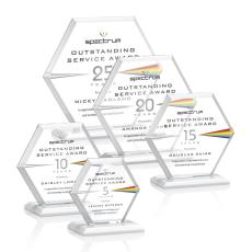 Santos Full Color Fagan Polygon Crystal Trophy - Custom Trophies