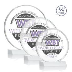 Juarez Full Color Fagan Circle Crystal Trophy - Custom Trophies