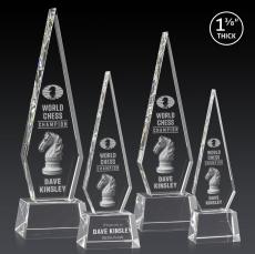 Cullen 3D on Small Base Clear Crystal Trophy - Crystal Trophies