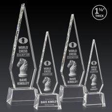 Cullen 3D on Small Base Clear Crystal Trophy - 3D Crystal Trophies