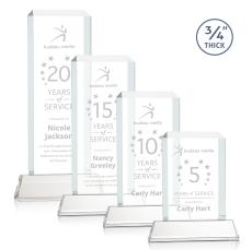 Carey on Helton Clear Rectangle Crystal Trophy - Crystal Trophies