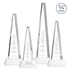 Womack Tower on Helton Base Fagan Towers Crystal Trophy - Crystal Trophies