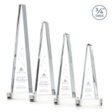 Womack Tower on Alberton Base Clear Towers Crystal Trophy - Crystal Trophies